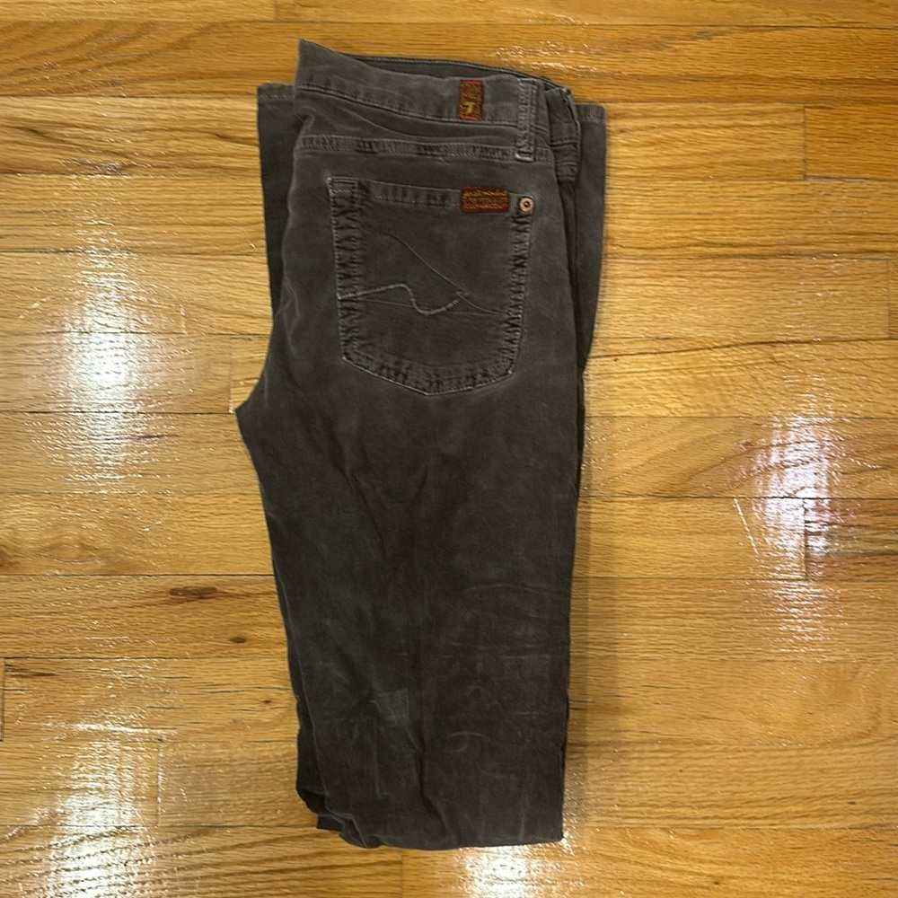 7 For All Mankind grey corduroy pants size 27